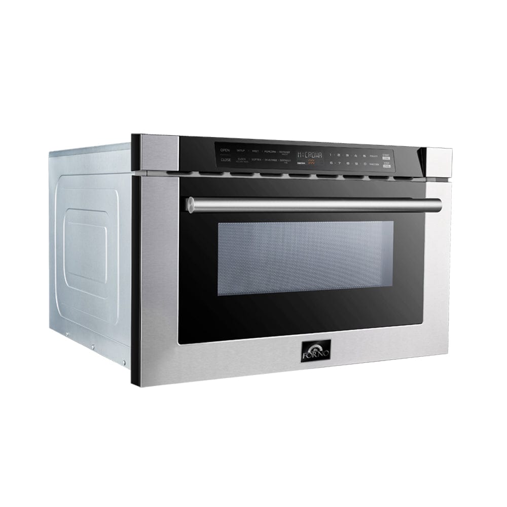 Forno 24" 1.2 cu. ft. Microwave Drawer in Stainless Steel (FMWDR3000-24) - ShopHubDepot