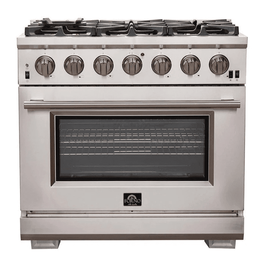 Forno 36″ Pro Series Capriasca Gas Burner / Gas Oven in Stainless Steel 6 Italian Burners, FFSGS6260-36