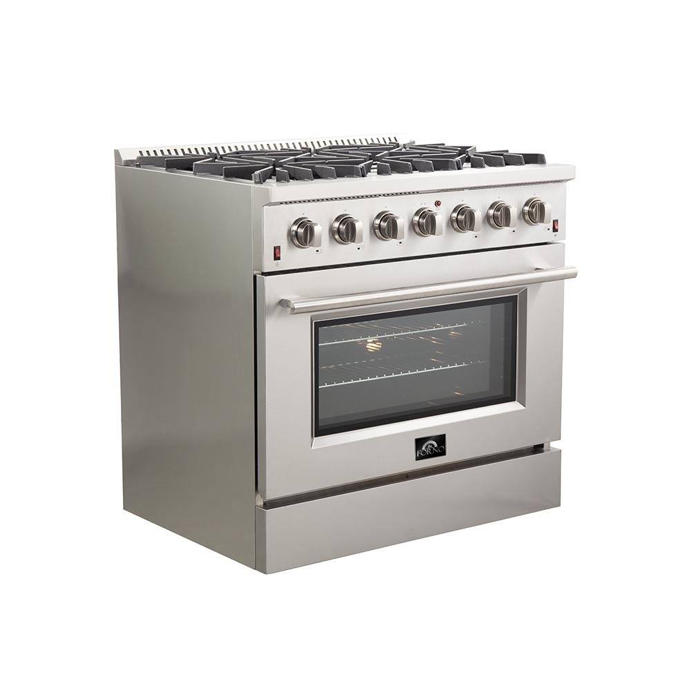 Forno 36" Galiano Gas Range with 6 Burners and Convection Oven (FFSGS6244-36) - ShopHubDepot