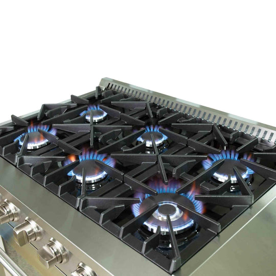 Forno 36" Galiano Gas Range with 6 Burners and Convection Oven (FFSGS6244-36) - ShopHubDepot
