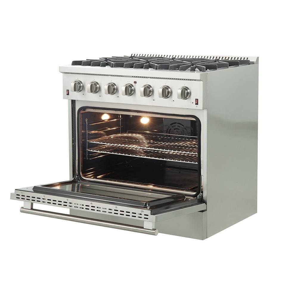 Forno 36" Galiano Gas Range with 6 Burners and Convection Oven (FFSGS6244-36) - ShopHubDepot