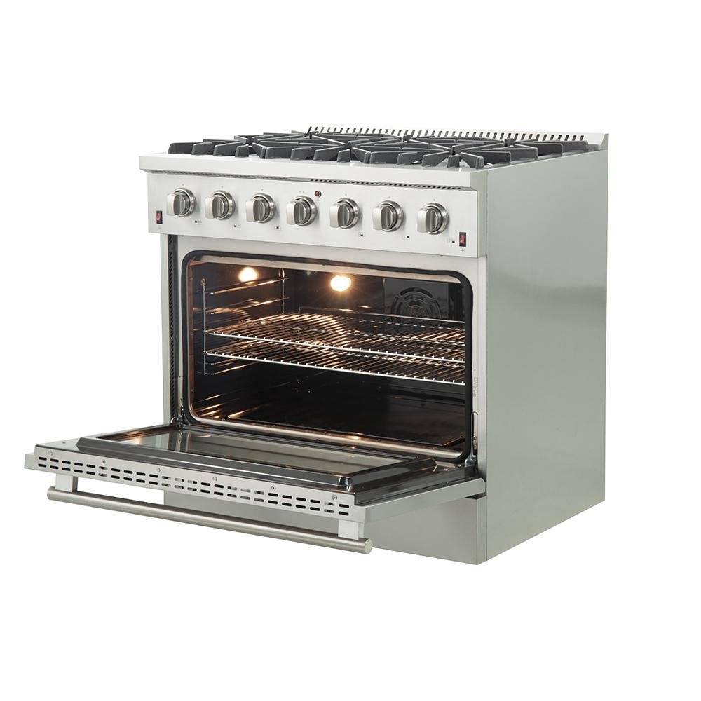 Forno 36" Galiano Gas Range with 6 Burners and Convection Oven FFSGS6244-36