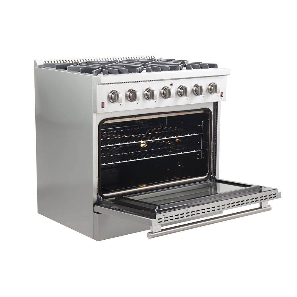 Forno 36" Galiano Gas Range with 6 Burners and Convection Oven (FFSGS6244-36) - ShopHubDepot