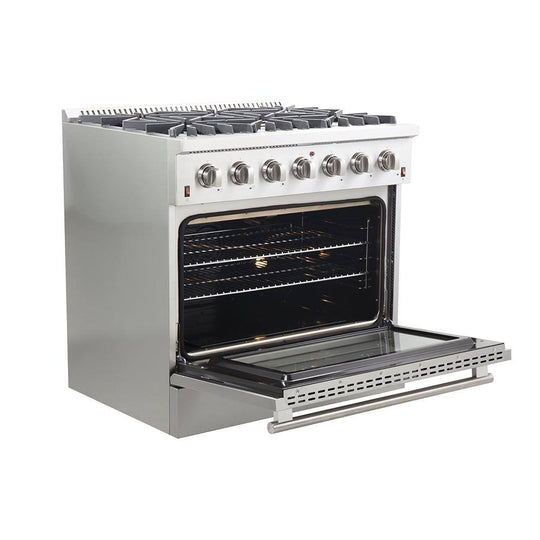 Forno 36" Galiano Gas Range with 6 Burners and Convection Oven (FFSGS6244-36) - ShopHubDepot