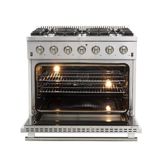Forno 36" Galiano Gas Range with 6 Burners and Convection Oven (FFSGS6244-36) - ShopHubDepot