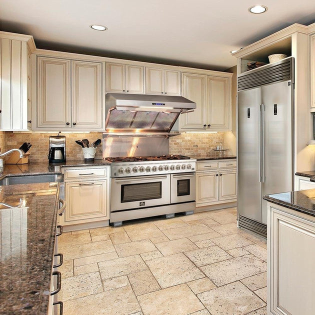 Forno 48" Galiano Gas Range with 8 Burners and Reversible Griddle in Stainless Steel (FFSGS6244-48) - ShopHubDepot