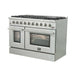 Forno 48" Galiano Gas Range with 8 Burners and Reversible Griddle in Stainless Steel FFSGS6244-48