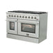 Forno 48" Galiano Gas Range with 8 Burners and Reversible Griddle in Stainless Steel FFSGS6244-48