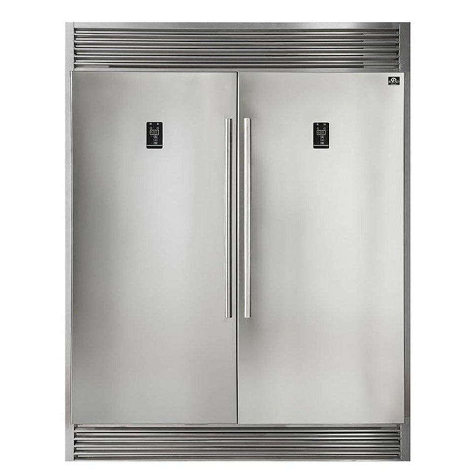 Forno Pro-Style Refrigerator and Freezer - 2 x 28" - 27.6 cu.ft (FFFFD1933-60S) - ShopHubDepot