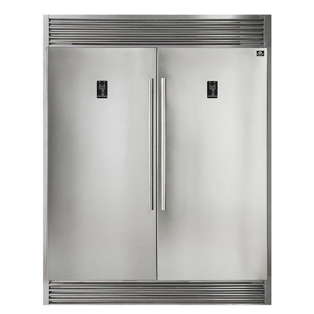 Forno Pro-Style Refrigerator and Freezer - 2 x 28" - 27.6 cu.ft (FFFFD1933-60S) - ShopHubDepot