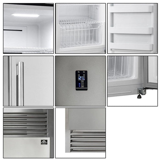 Forno Pro-Style Refrigerator and Freezer - 2 x 28" - 27.6 cu.ft (FFFFD1933-60S) - ShopHubDepot