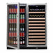 Kings Bottle 56" Upright Wine And Beverage Refrigerator Combo With Glass Door - KBU100BW2-SS - ShopHubDepot