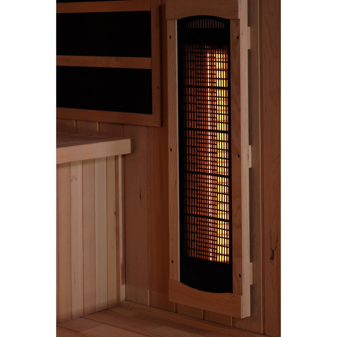 Golden Designs 2-Person Full Spectrum PureTech™ Near Zero EMF Infrared Sauna with Himalayan Salt Bar