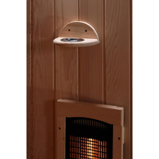Golden Designs 2-Person Full Spectrum PureTech™ Near Zero EMF Infrared Sauna with Himalayan Salt Bar - ShopHubDepot