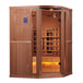 Golden Designs 3-Person Corner Full Spectrum PureTech™ Near Zero EMF Infrared Sauna with Himalayan Salt Bar