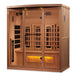 Golden Designs 4-Person Full Spectrum PureTech™ Near Zero EMF Infrared Sauna with Himalayan Salt Bar