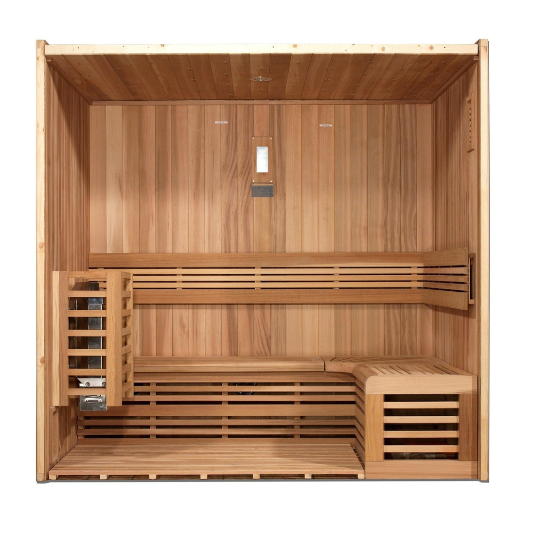 Golden Designs Copenhagen Edition 3 Person Traditional Steam Sauna - Canadian Red Cedar - ShopHubDepot