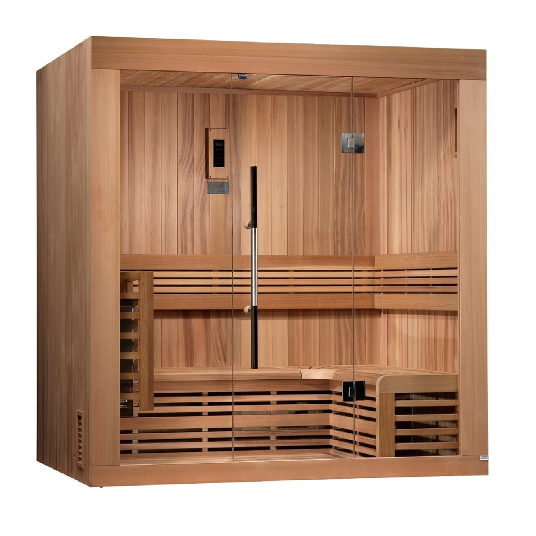 Golden Designs Copenhagen Edition 3 Person Traditional Steam Sauna - Canadian Red Cedar - ShopHubDepot