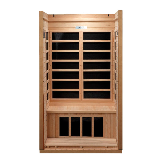 Golden Designs Geneva Elite 1-2-person PureTech™ Near Zero EMF (Under 2MG) FAR Infrared Sauna - ShopHubDepot