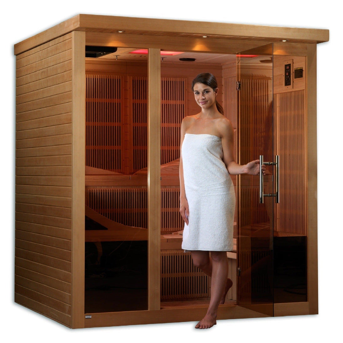 Golden Designs Monaco 6-person PureTech™ Near Zero EMF Under 2MG FAR Infrared Sauna