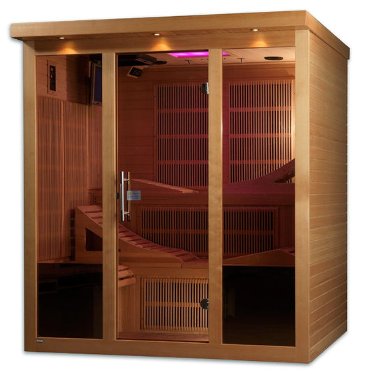 Golden Designs Monaco 6-person PureTech™ Near Zero EMF Under 2MG FAR Infrared Sauna