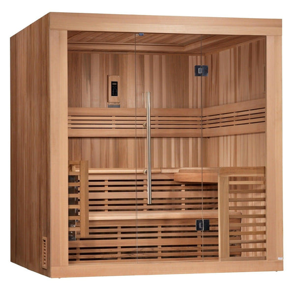 Golden Designs Osla Edition 6 Person Traditional Steam Sauna - Canadian Red Cedar - ShopHubDepot