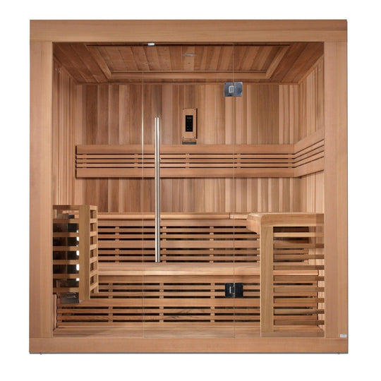 Golden Designs Osla Edition 6 Person Traditional Steam Sauna - Canadian Red Cedar - ShopHubDepot