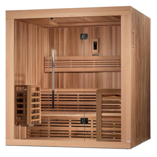 Golden Designs Osla Edition 6 Person Traditional Steam Sauna - Canadian Red Cedar - ShopHubDepot