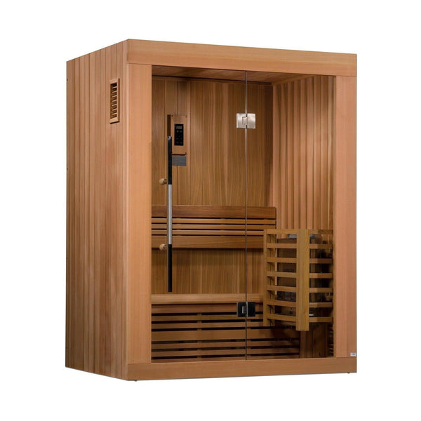 Golden Designs Sundsvall Edition 2 Person Traditional Steam Sauna - Canadian Red Cedar - ShopHubDepot