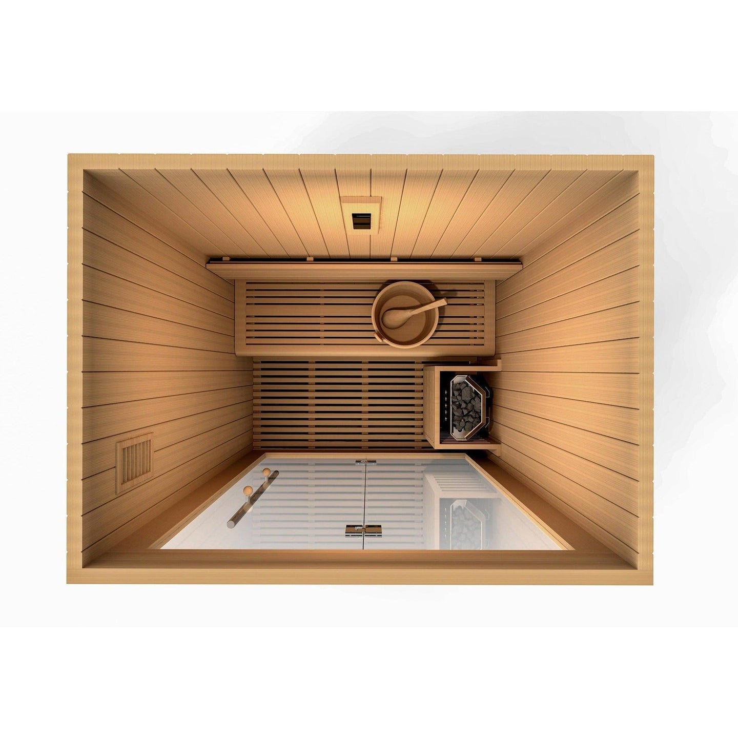 Golden Designs Sundsvall Edition 2 Person Traditional Steam Sauna - Canadian Red Cedar