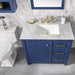 Legion Furniture 36" Blue Finish Sink Vanity Cabinet With Carrara White Top WLF2136-B - ShopHubDepot