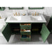 Legion Furniture 60" Vogue Green Finish Double Sink Vanity Cabinet With Carrara White Top WLF2160DVG - ShopHubDepot