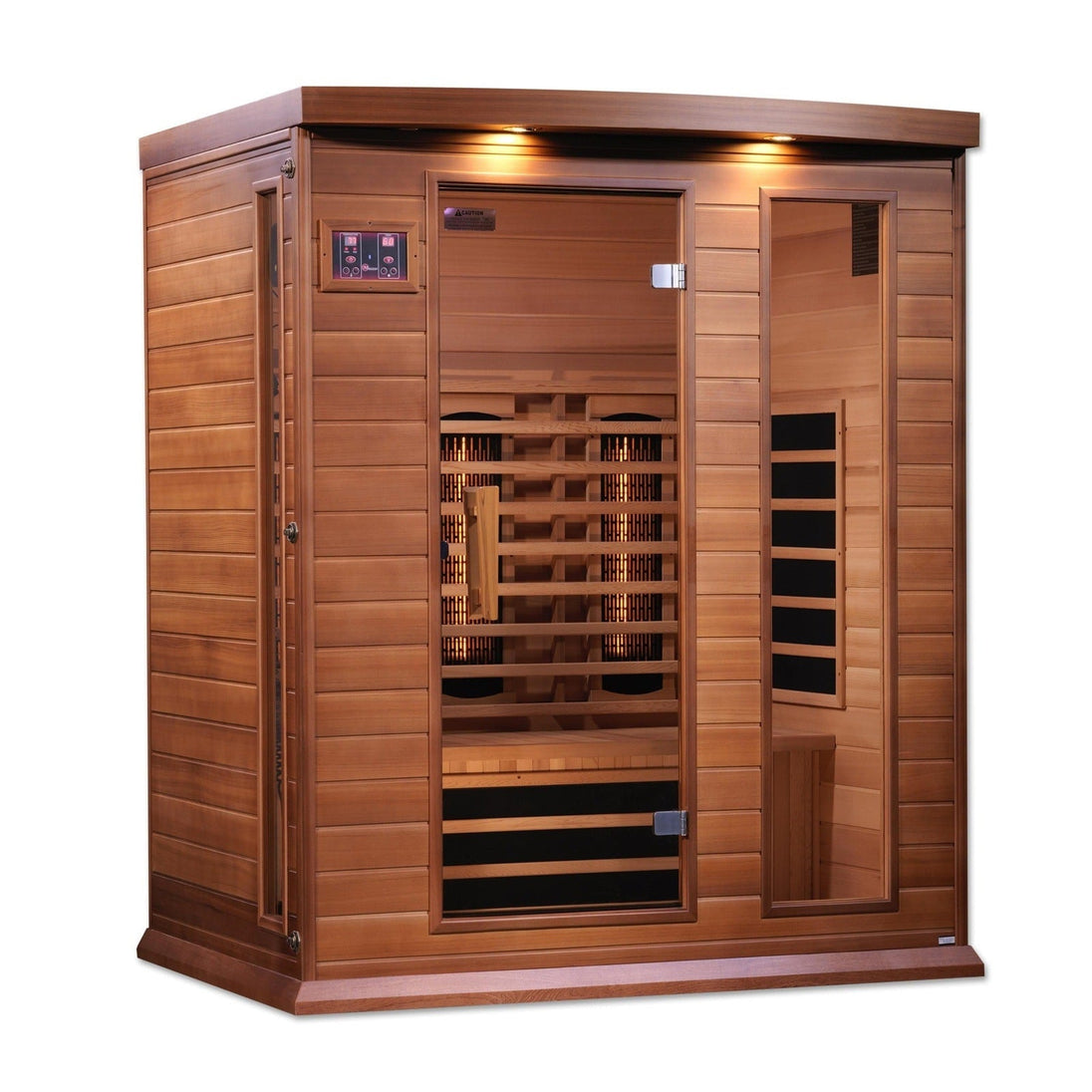 Maxxus 3-Person Full Spectrum Near Zero EMF (Under 2MG) Infrared Sauna (Red Cedar) - ShopHubDepot