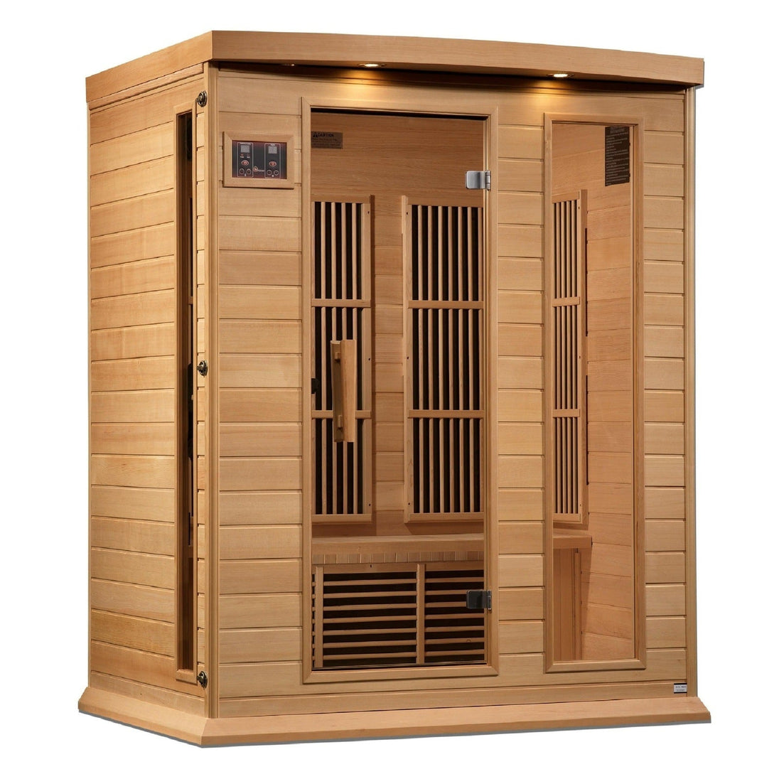 Maxxus 3-Person Low EMF (Under 8MG) FAR Infrared Sauna (Canadian Hemlock) - ShopHubDepot