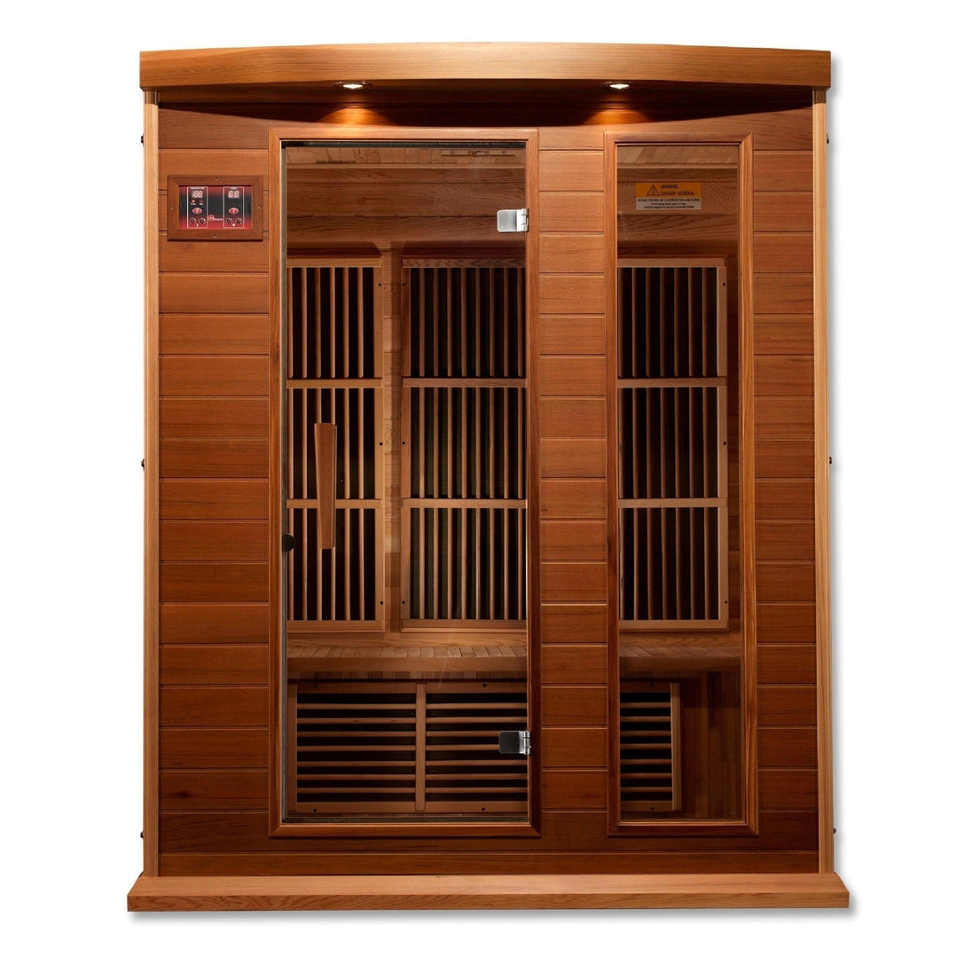 Maxxus 3-Person Low EMF Under 8MG FAR Infrared Sauna Canadian Red Cedar