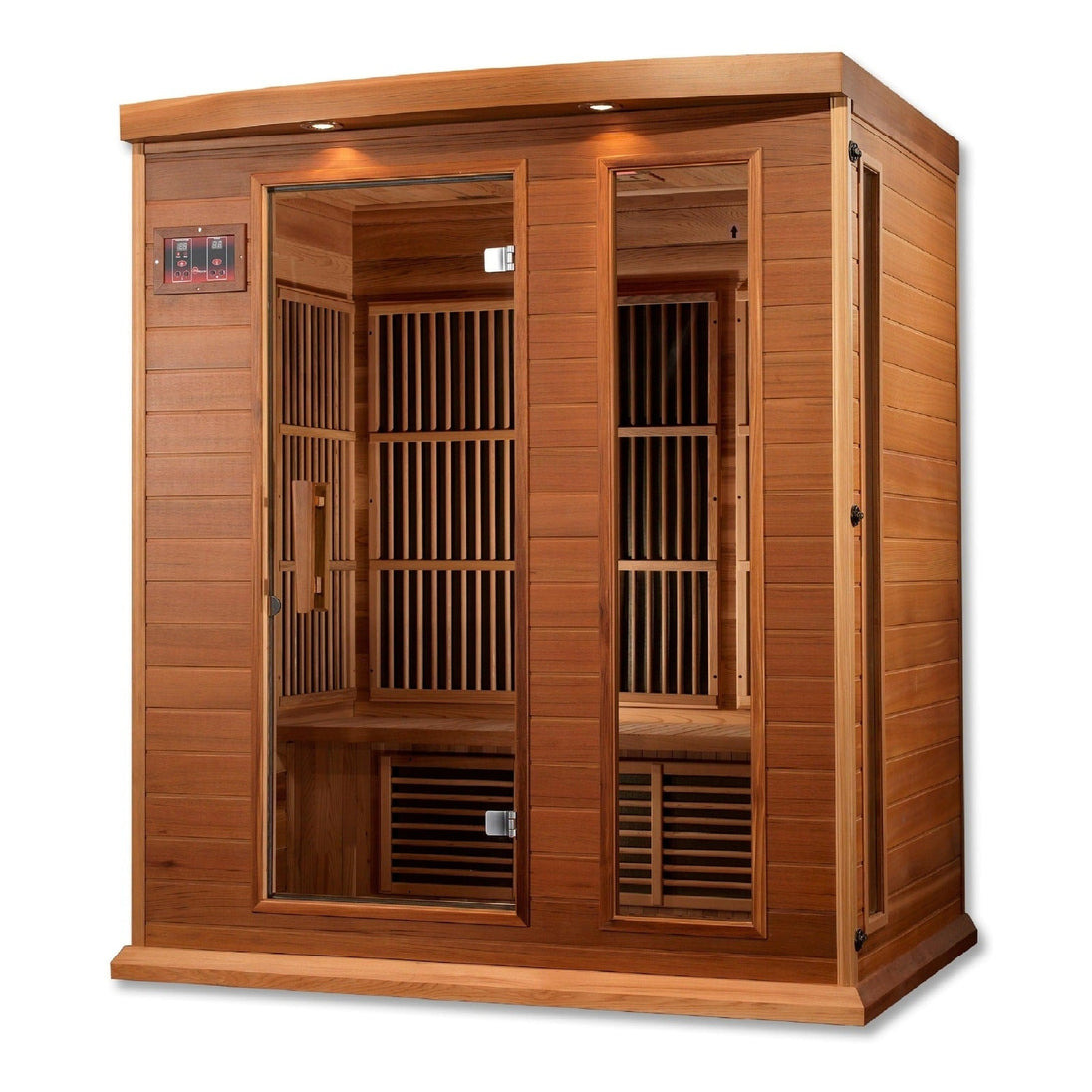 Maxxus 3-Person Low EMF Under 8MG FAR Infrared Sauna Canadian Red Cedar