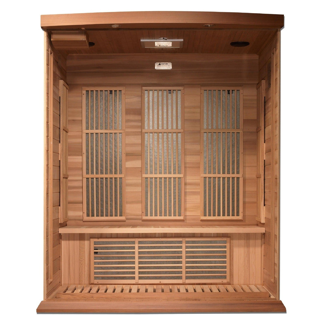 Maxxus 3-Person Near Zero EMF Under 2MG FAR Infrared Sauna Canadian Red Cedar