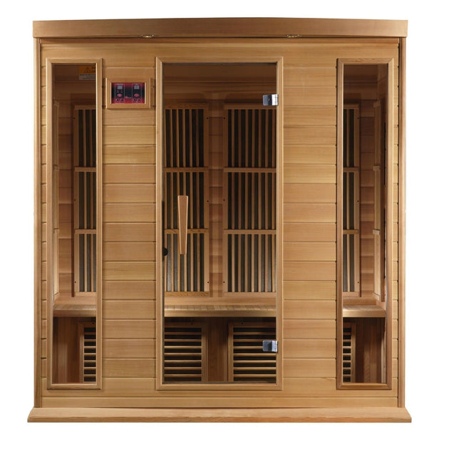 Maxxus 4-Person Low EMF Under 8MG FAR Infrared Sauna Canadian Red Cedar