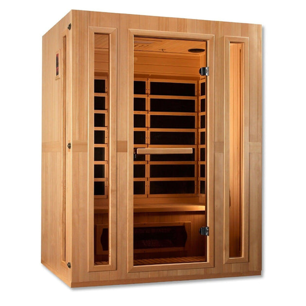 Maxxus Trinity 3-Person Low EMF (Under 8MG) FAR Infrared Sauna (Canadian Hemlock) - ShopHubDepot