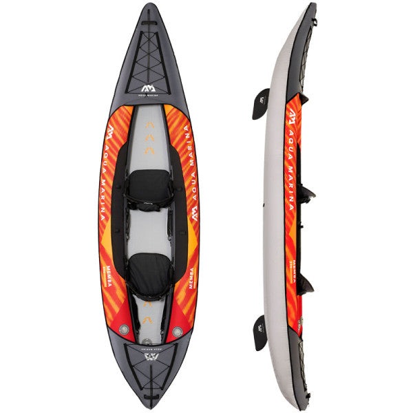 Aqua Marina Memba-390 Touring Kayak 2-person. DWF Deck. Kayak paddle included. - ShopHubDepot