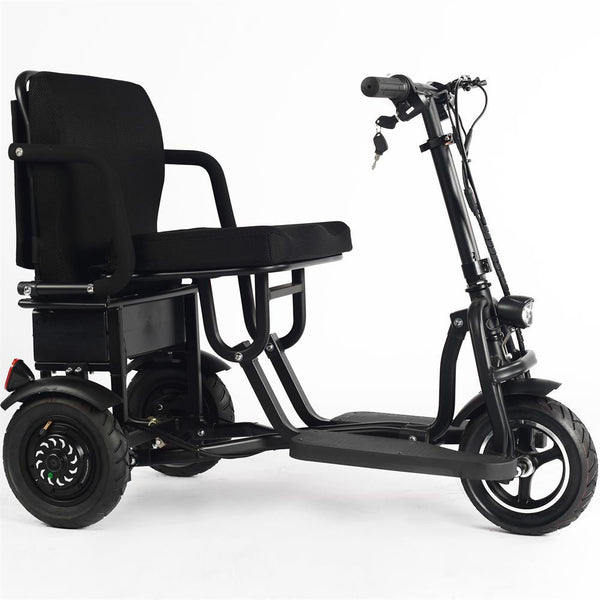 MotoTec 48V/10Ah 700W Folding 3-Wheel Mobility Scooter MT-FOLD-TRK-700