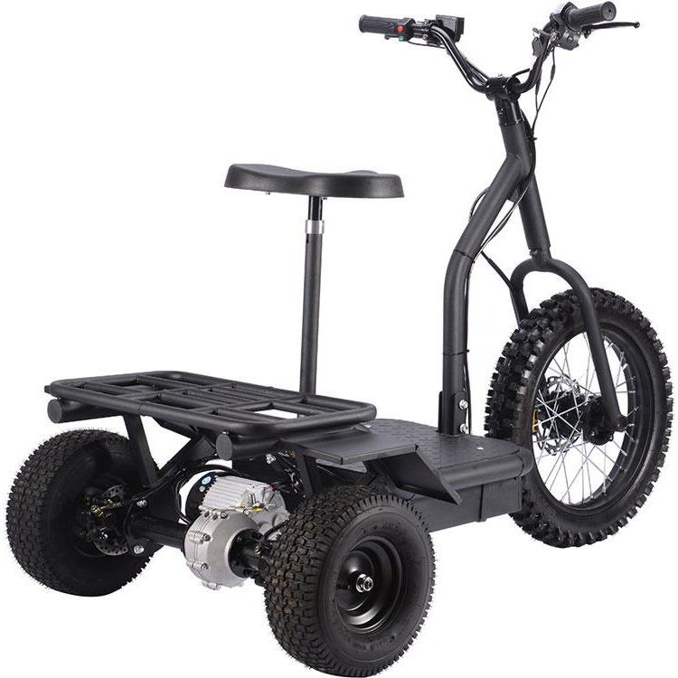 MotoTec 48V/12Ah 1200W Transportation 3-Wheel Mobility Scooter MT-TRK-1200