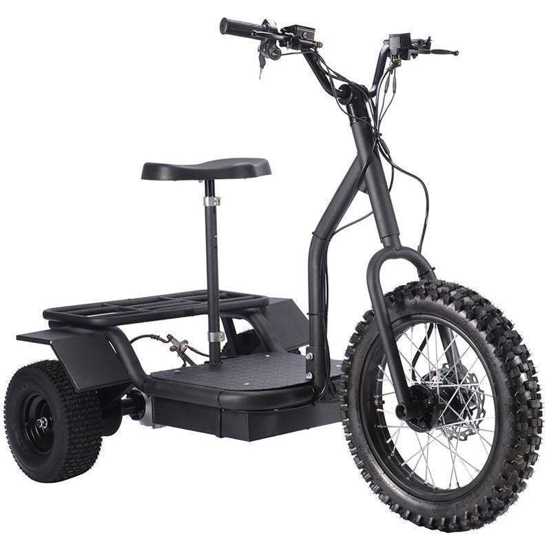 MotoTec 48V/12Ah 1200W Transportation 3-Wheel Mobility Scooter MT-TRK-1200 - ShopHubDepot