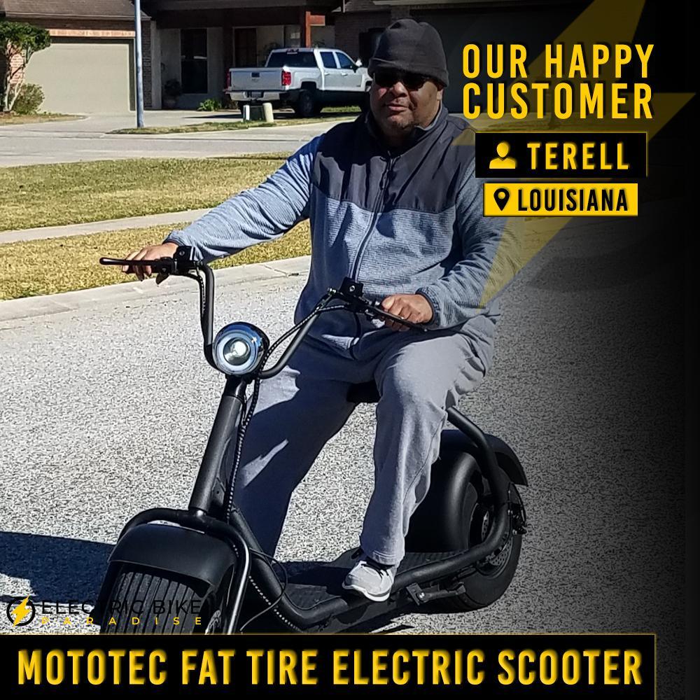 MotoTec 60V/18Ah 2000W Fat Tire Electric Scooter MT-FatTire-2000 - ShopHubDepot