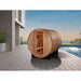 Golden Designs "Arosa" 4 Person Barrel Traditional Sauna - Pacific Cedar - GDI-B004-01