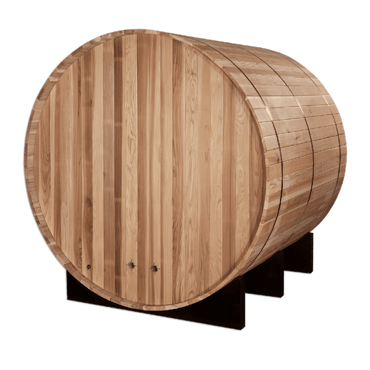 Golden Designs "Arosa" 4 Person Barrel Traditional Sauna - Pacific Cedar - GDI-B004-01 - ShopHubDepot