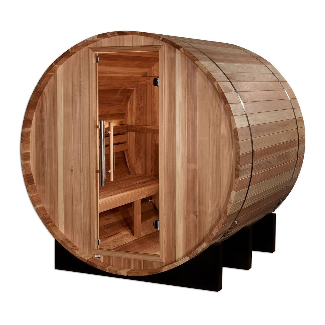 Golden Designs "St. Moritz" 2 Person Barrel Traditional Sauna - Pacific Cedar - GDI-B002-01 - ShopHubDepot