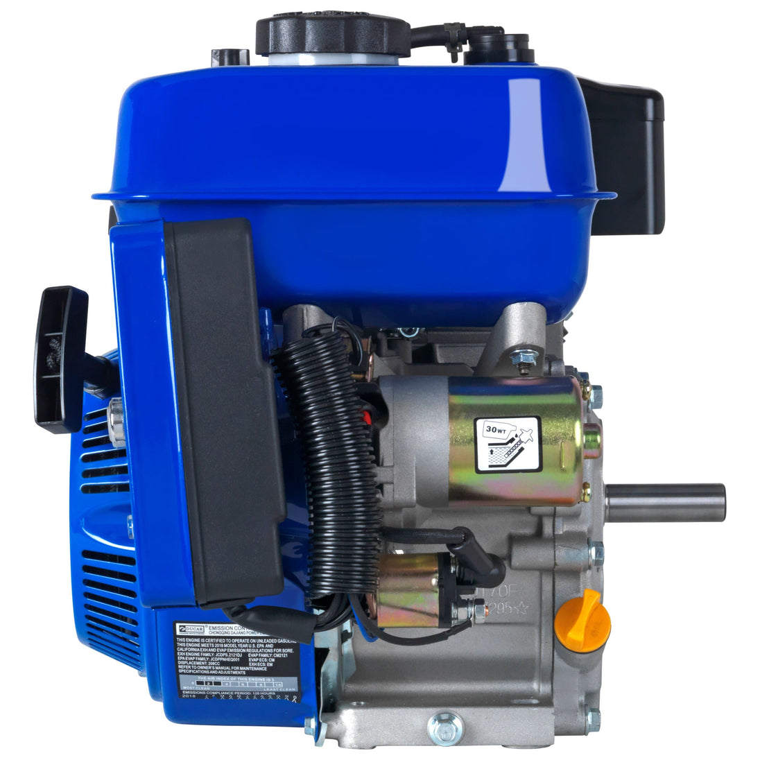 DuroMax XP7HPE 208cc 3/4" Shaft Recoil/Electric Start Horizontal Gas Engine - ShopHubDepot