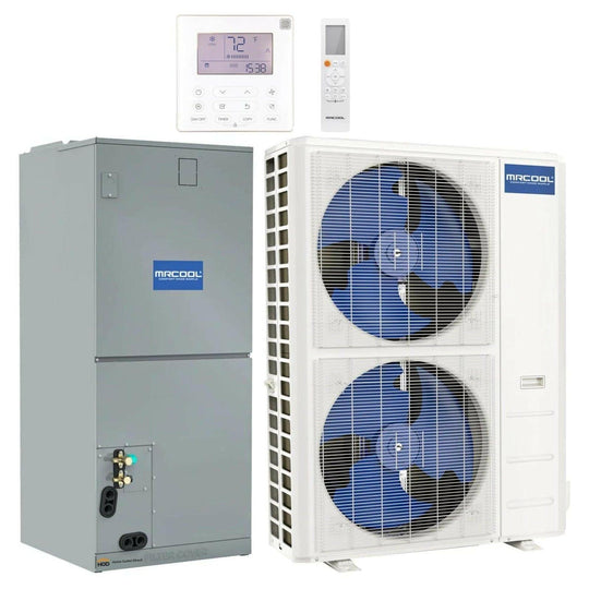 MRCOOL 48K BTU Hyper Heat Central Ducted Air Handler + Condenser - CENTRAL-48-HP-MUAH230A00+CENTRAL-48-HP-C-230A00 - ShopHubDepot