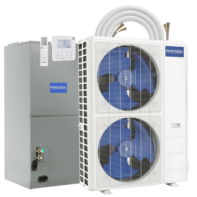 MRCOOL 48K BTU 17.3 SEER Central Ducted Air Handler, Condenser, 50 Foot Lineset, CENTRAL-48-HP-230-50 - ShopHubDepot